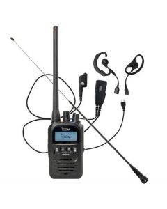 ICOM ProHunt D52 Digital/Analog Jaktradio 155 MHz Bluetooth, med headset och teleskopantenn