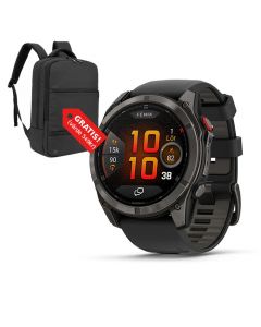 Garmin Fenix 8 Pro – 51 mm AMOLED Sapphire (Grå DLC-titan / svart) ☆ OBS! Ryggsäck på köpet!