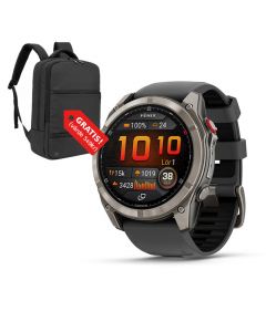 Garmin Fenix 8 Pro – 51 mm AMOLED Sapphire (Titan / Grafitgrå) ☆ OBS! Ryggsäck på köpet!
